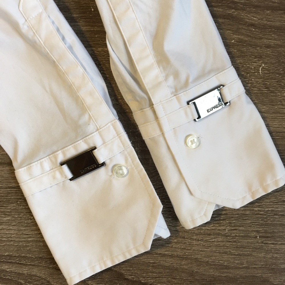 Express White Button Down - Size Xs, Euc - image 8